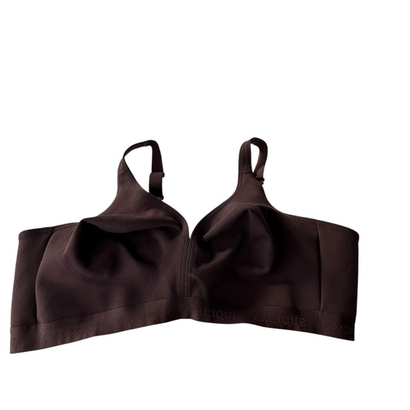 Cacique 50D Bra Unlined Full Coverage No Wire Solid‎ Brown Plus Size - Picture 1 of 4